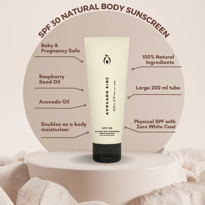 Avocado Zinc SPF 30 Natural Body Sunscreen